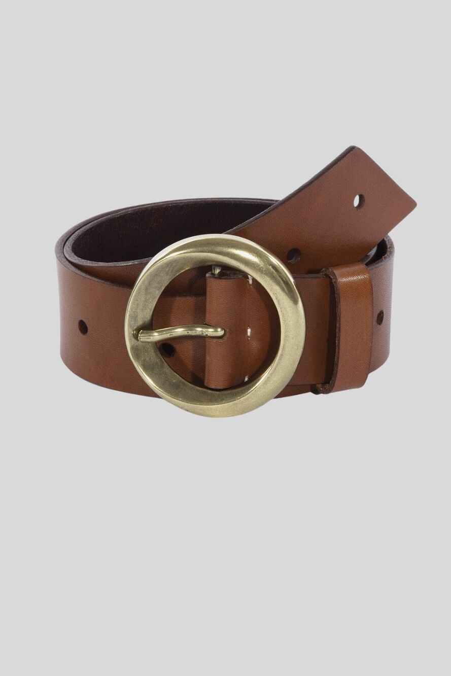 Gavazzeni Azalea Italian Leather Belt Bronze Norway Chocolate Brown 75